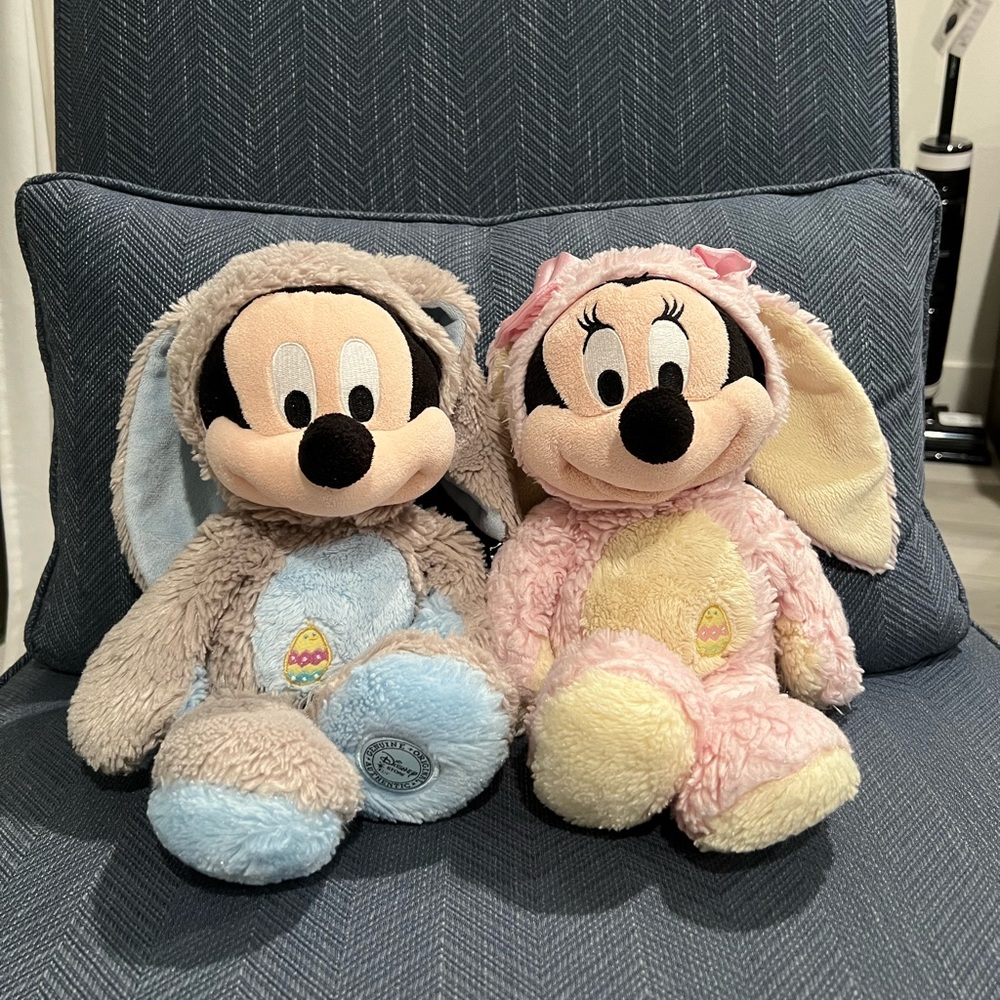 Disney Mickey Minnie easter bunny plush